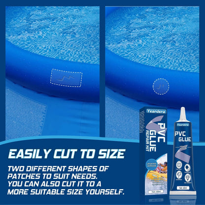 Yeardera Air Mattress Patch Kit, Waterproof Vinyl Repair High clear