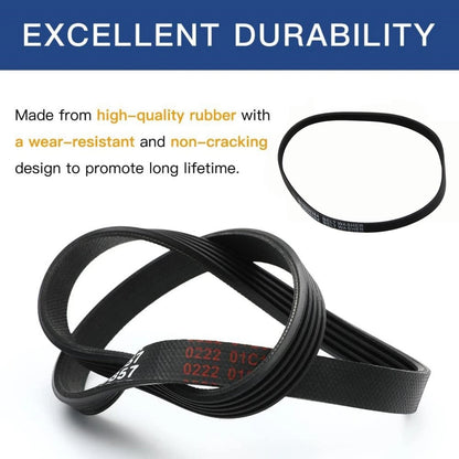 For Maytag For Amana Washer Drive Belt W11239857 5-Rib 21.6 Inch Rubber Belt;