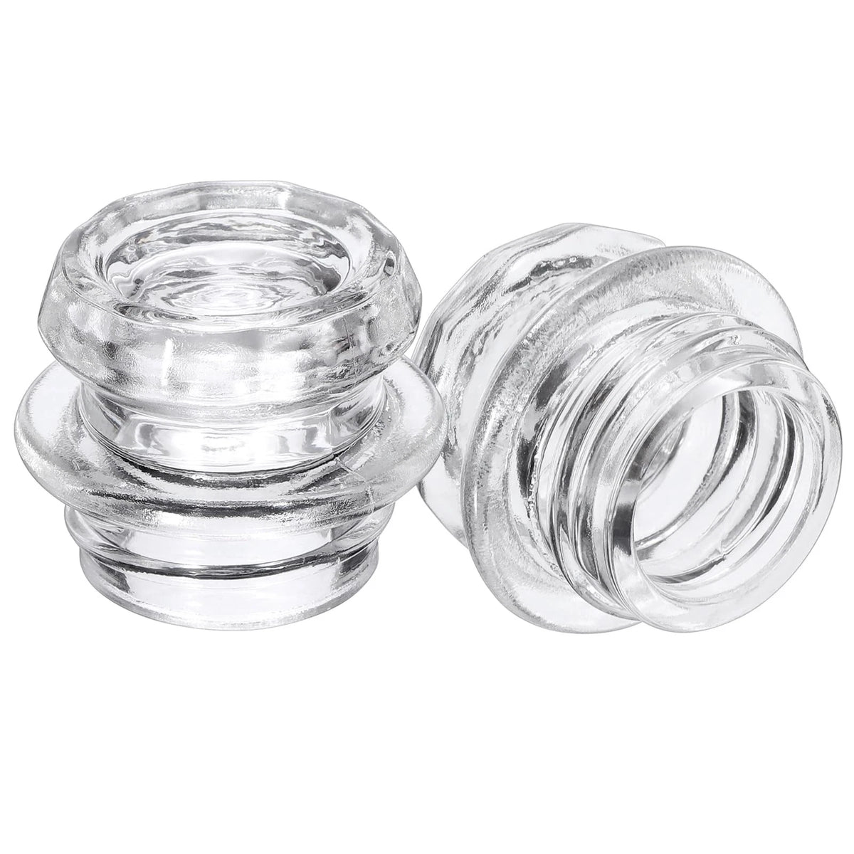 Hoowen 2 Pack Coffee Percolator Glass Top Replacement, Clear Small,