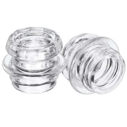 Hoowen 2 Pack Coffee Percolator Glass Top Replacement, Clear Small,