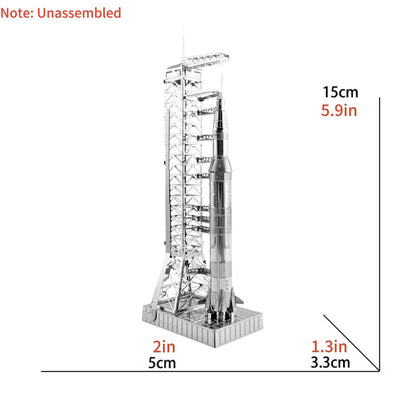 15cm X 5cm 1:770 Metal USA Apollo 11 Saturn V w/ Gantry Unassembled Model