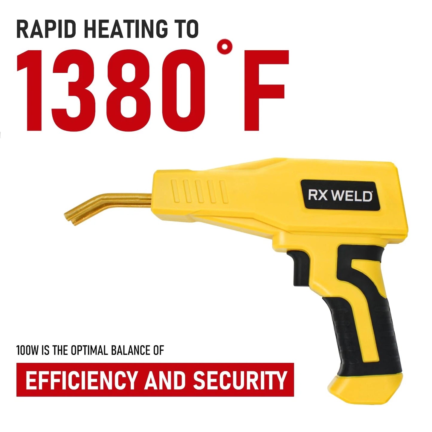 RX WELD 2-in-1 Plastic Welder, 1000PCS Hot Stapler Repair Kit Yellow
