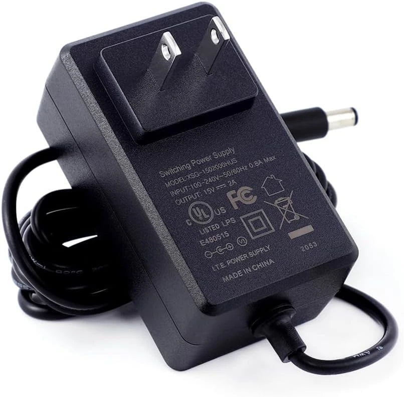 [UL Listed] Maxson 15V 2A Power Supply Charger (Input AC 100V-240V, Black