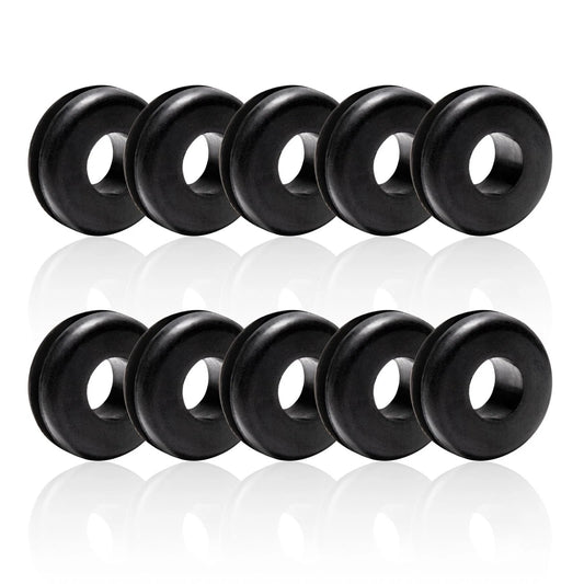 10 Pack Rubber Grommet of Pressure Washer Nozzle Tips 7/8 inches, Black