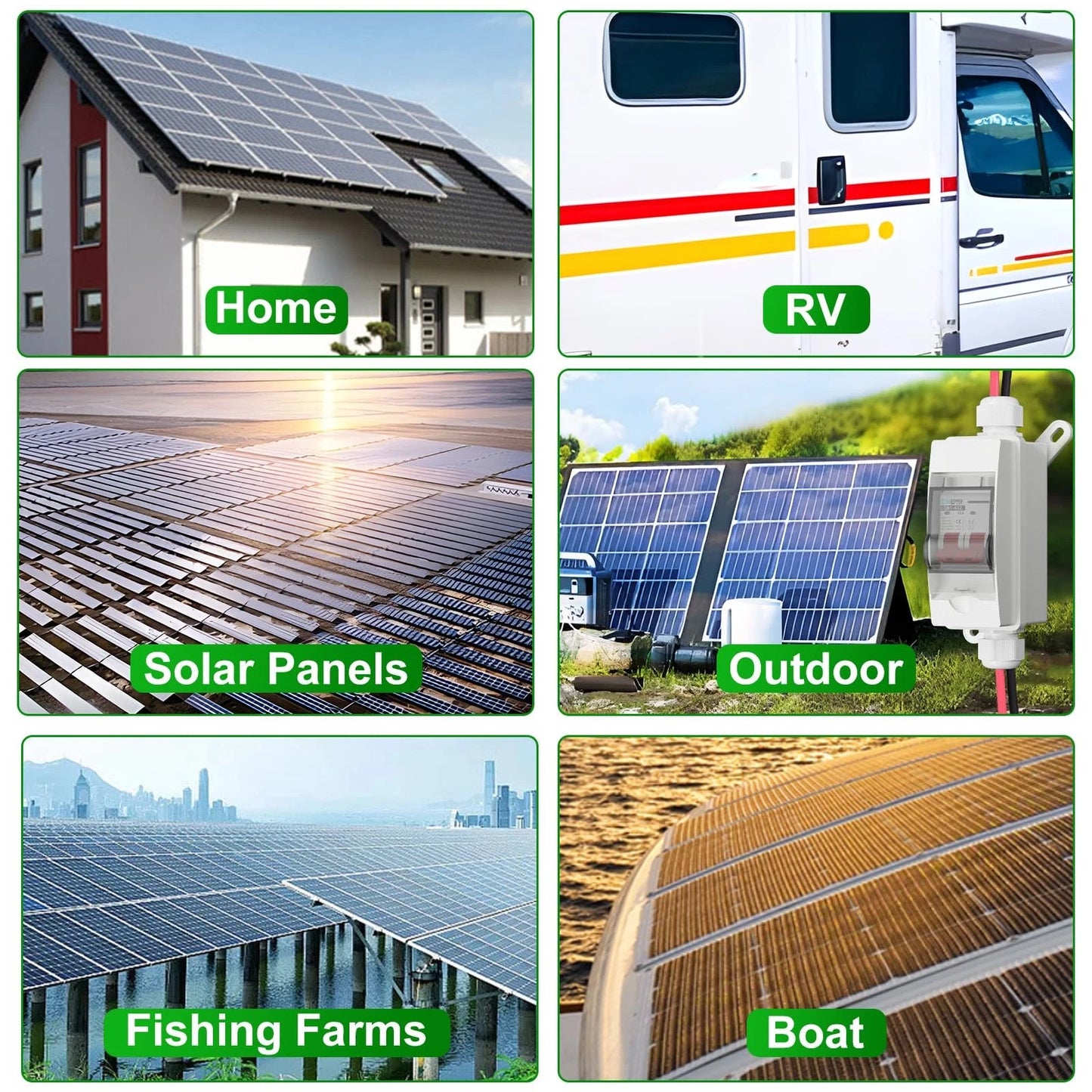 CNLonQcom Solar Panel Disconnect Switch 32 Amp 500V DC500V 32A with connector