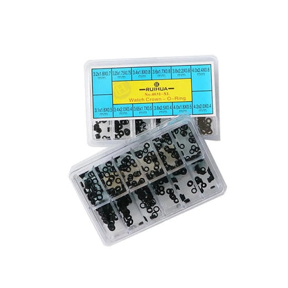 1 Box 12 Sizes Waterproof Rubber Assorted O-ring Gasket For Watch Crown