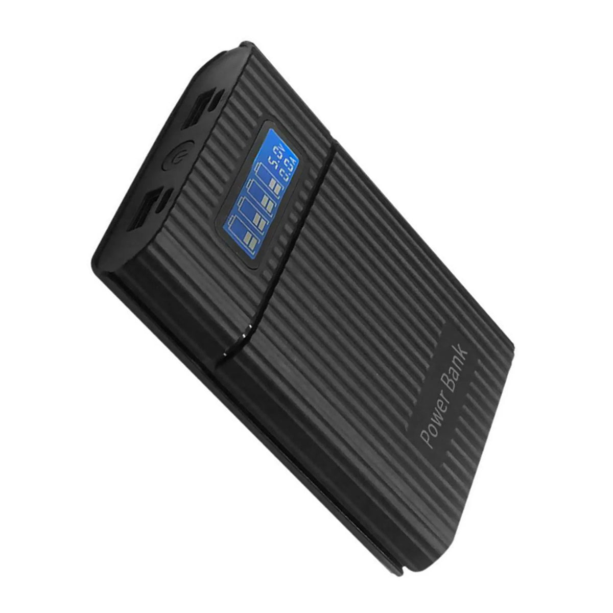 Black DIY Power Bank Case Battery Charger Storage Box Digital Display D