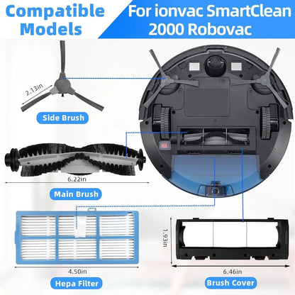 SmartClean 2000 Accessories Kit for Ionvac 2000 Robovac - 2 Black