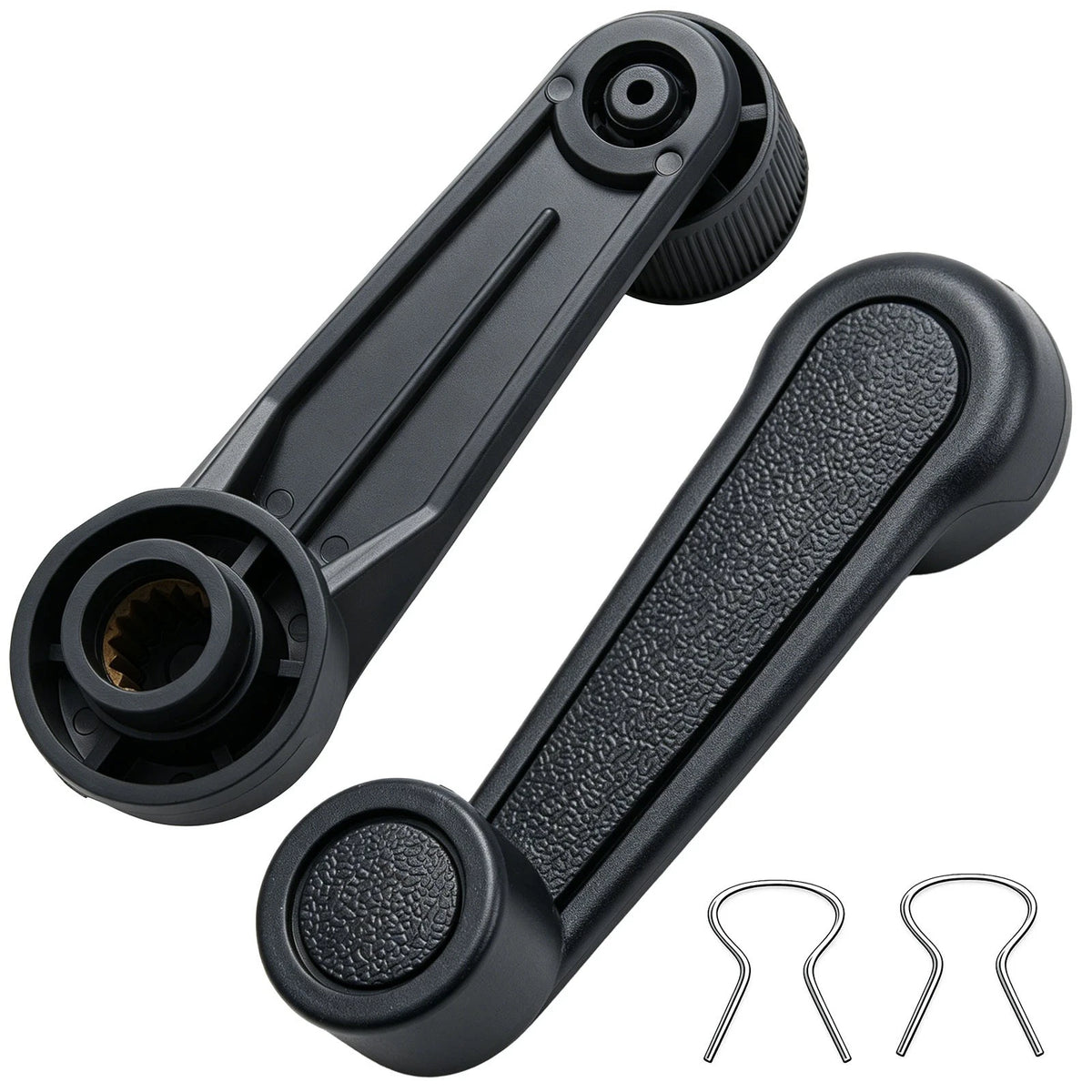 2PCS ABS Gray Interior Window Crank Handle Fits for Toyota Starlet 1981-1984