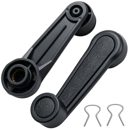 2PCS ABS Gray Interior Window Crank Handle Fits for Toyota Starlet 1981-1984