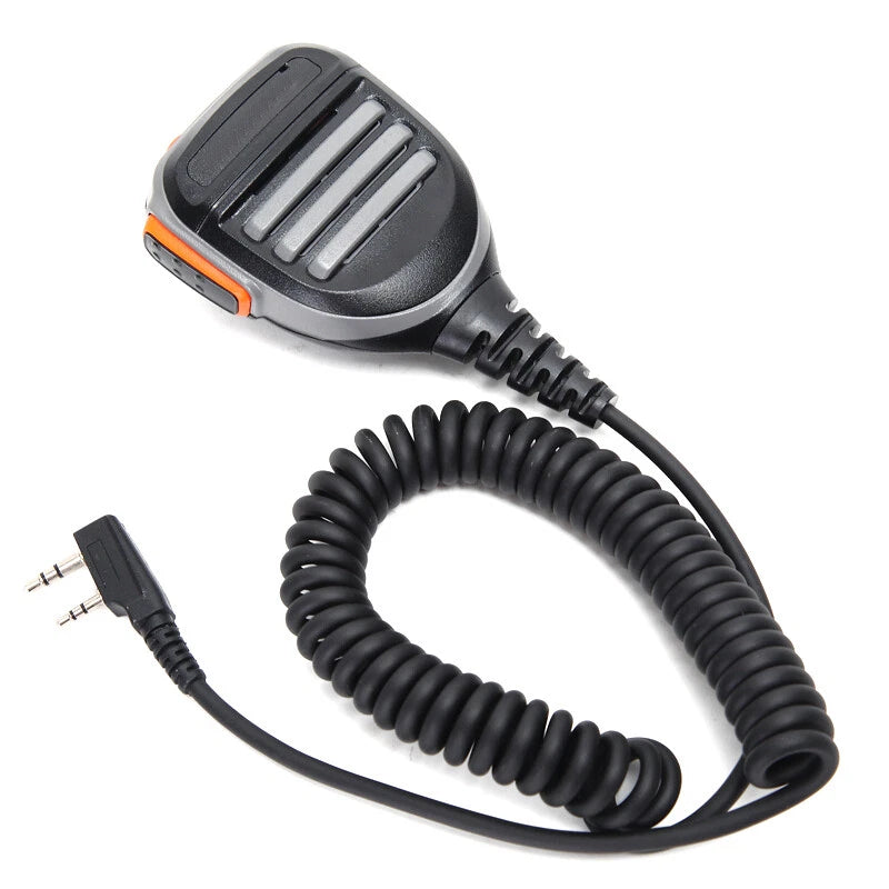 2-Pin Waterproof Radio Speaker Mic for Kenwood TYT Baofeng 2-Way Walkie Talkie
