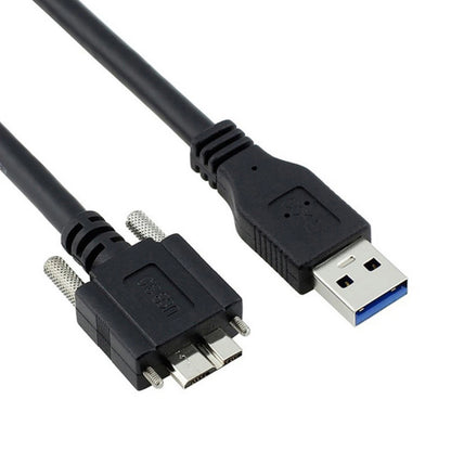 Durable USB 3.0 Male to Micro B Male Industrial Camera Cable Cord With Screws