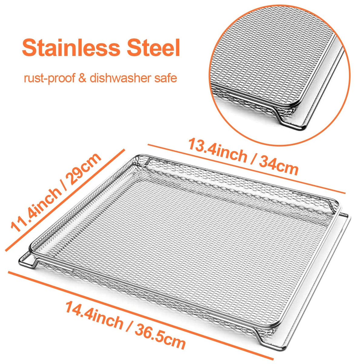 Air Fryer Oven Basket,  Replacement Baking Trays DT200 Series, Silver