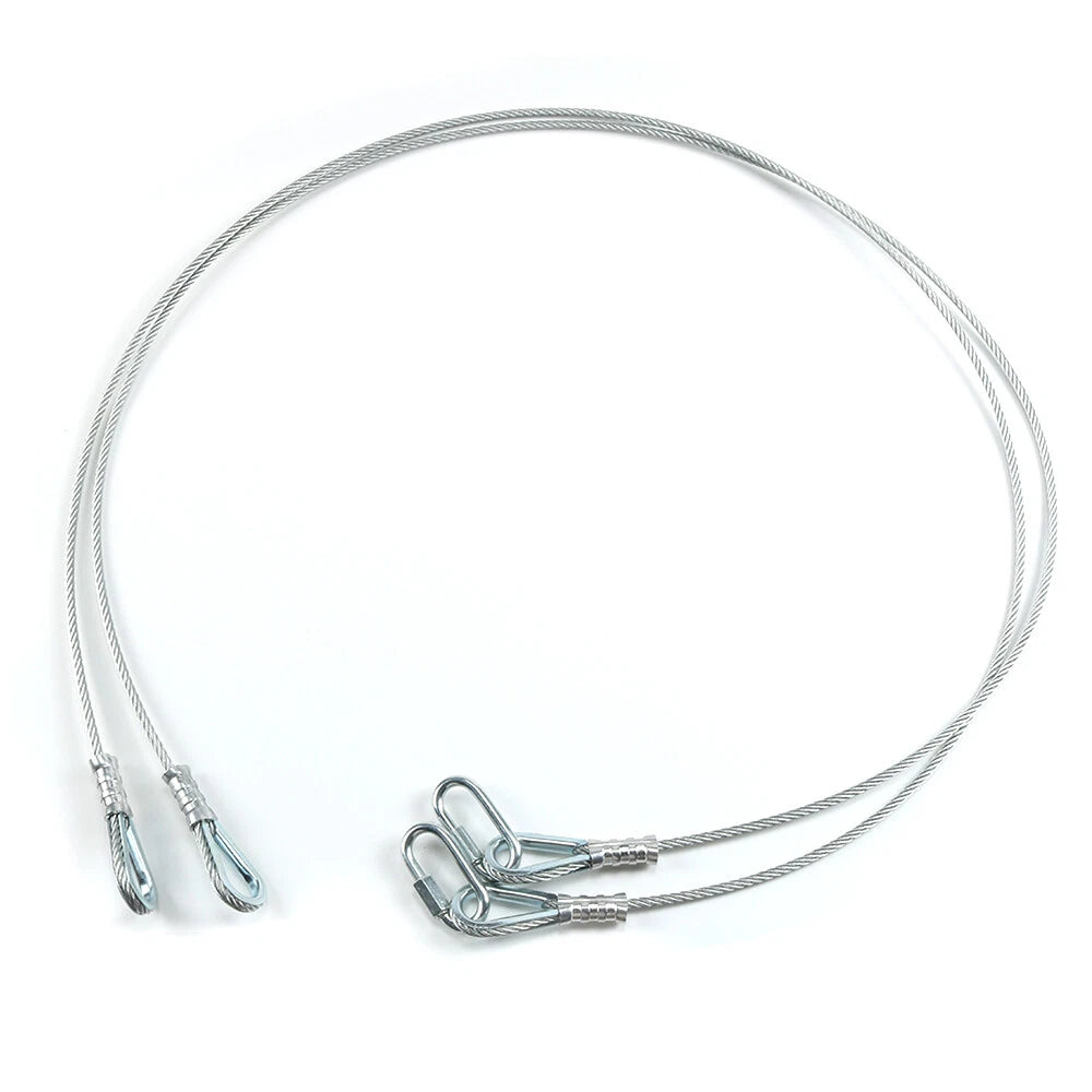 2 Replacement Cables for Trailer Gate Lift with EZ Spring Clips 125542