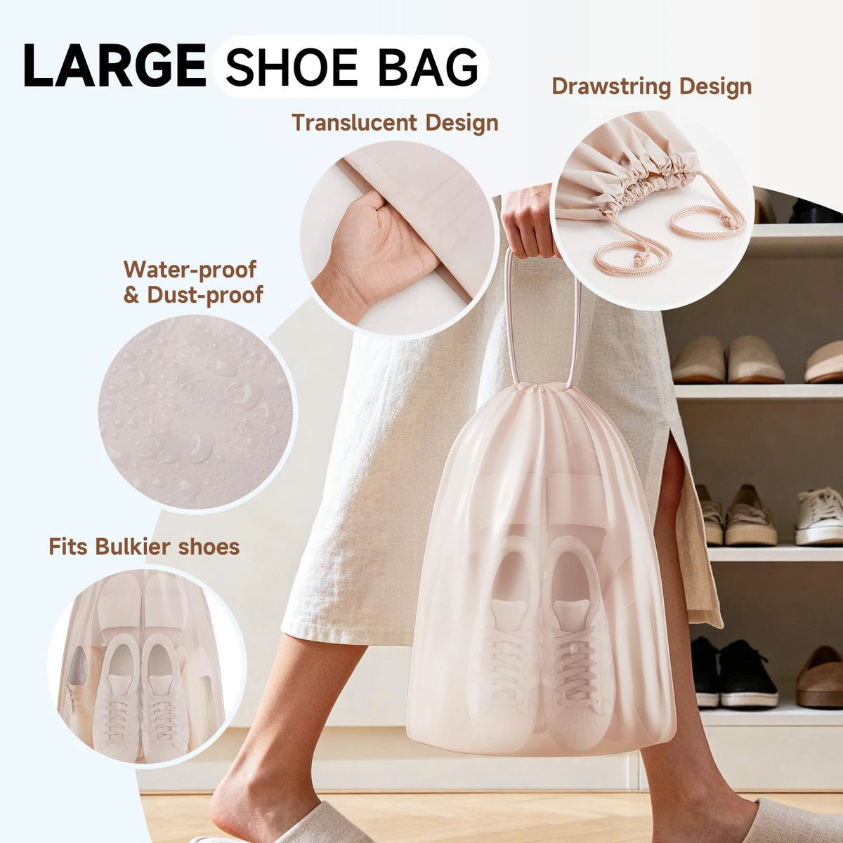 11 Set Packing Cubes for Travel, Gifts 11 (For Checked/Large), 01 Beige