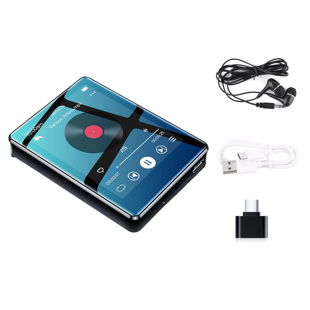 Versatile MP3 Player BT 5.0 2.4'' HD Screen HiFi Audio Voice Recorder FM Radio