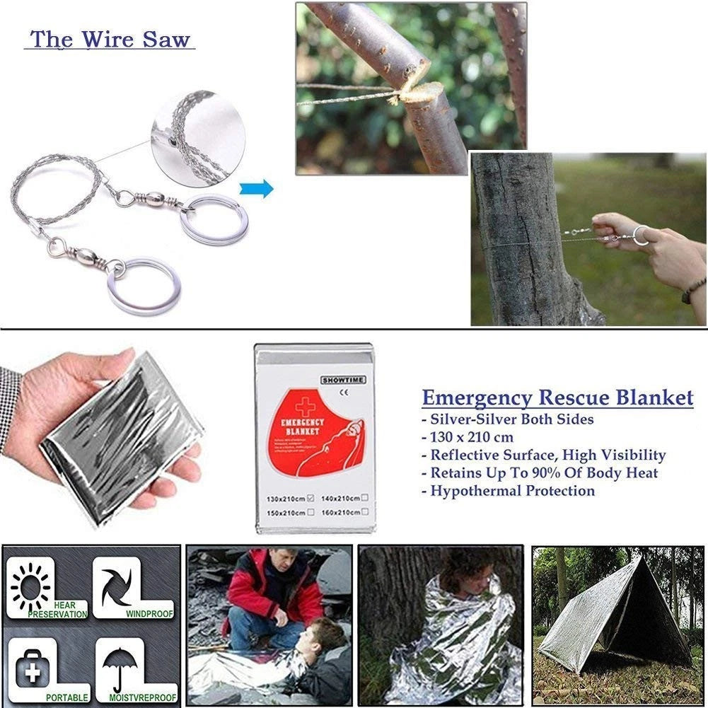 XUANLAN Emergency Survival Kit 13 in 1, Outdoor Gear Large, kit 3
