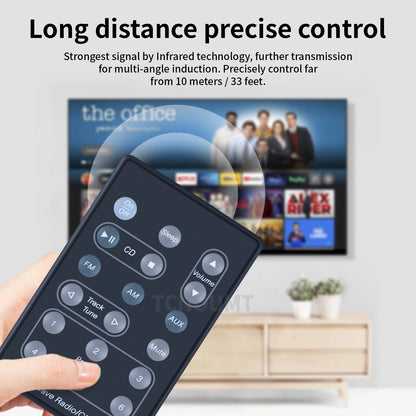 Replacement Remote Control For Bose Wave Radio/CD AWRC-1W AWRC-1G AWRC-1P