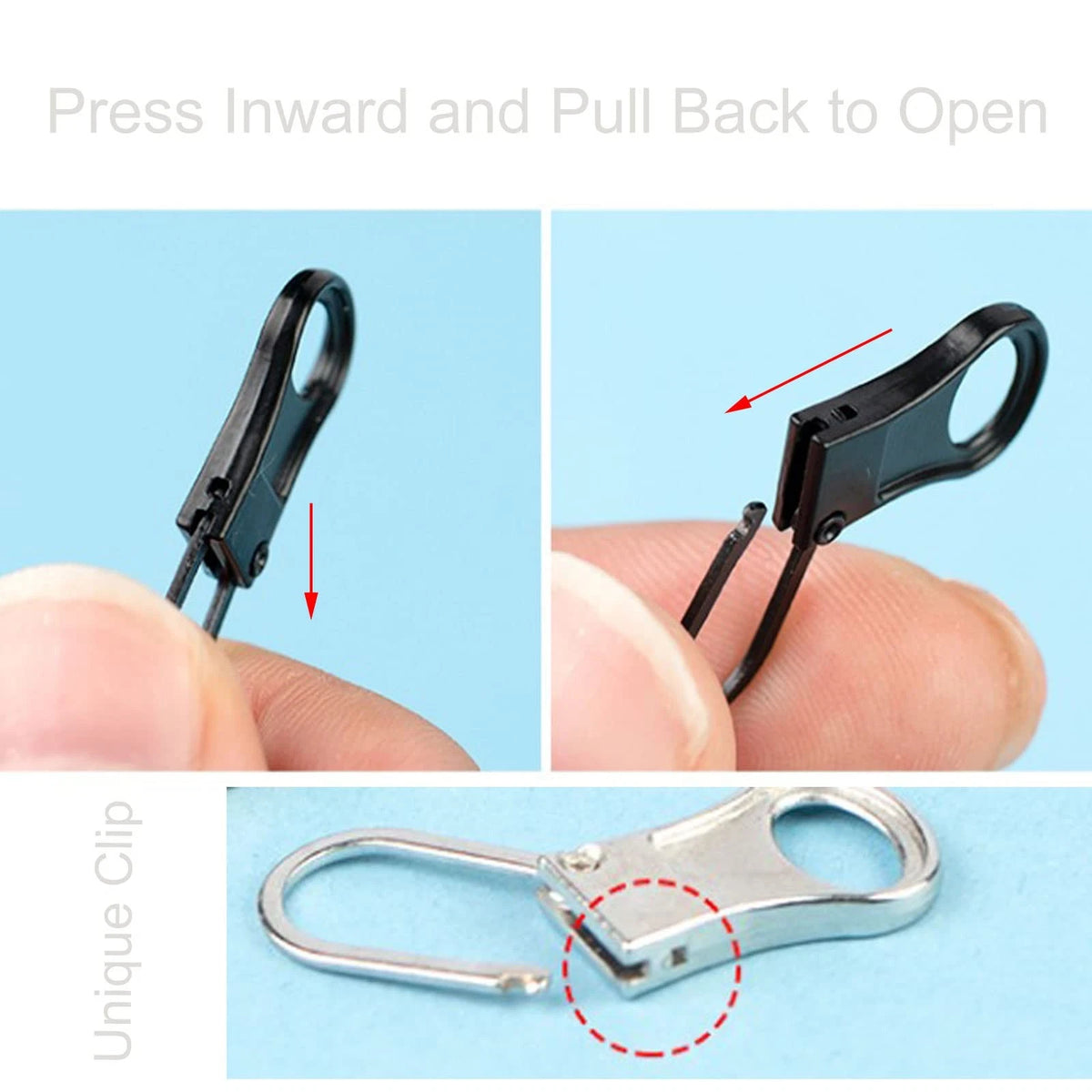 Mizeer Small Zipper Pull Replacement, Perfect for Hole 4pcs Bronze