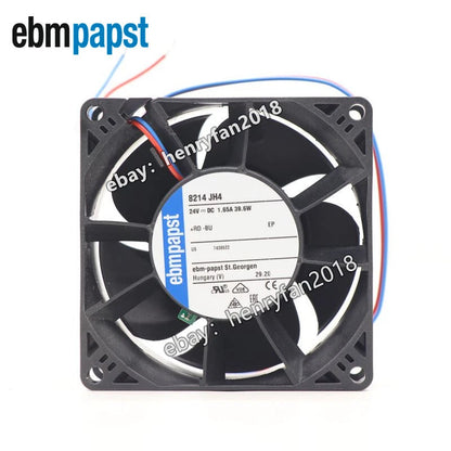 Ebmpapst 8214JH4 Axial Fan DC 24V 39.6W 1.65A 80*80*38MM 2-wires Cooling Fan