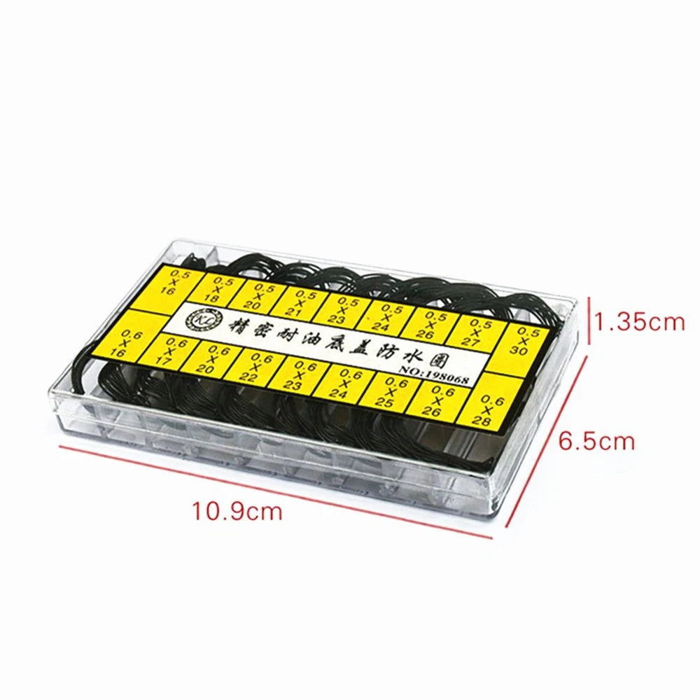 200Pcs Replacement Rubber 0.5mm 0.6mm O-ring watch washer waterproof Washer B