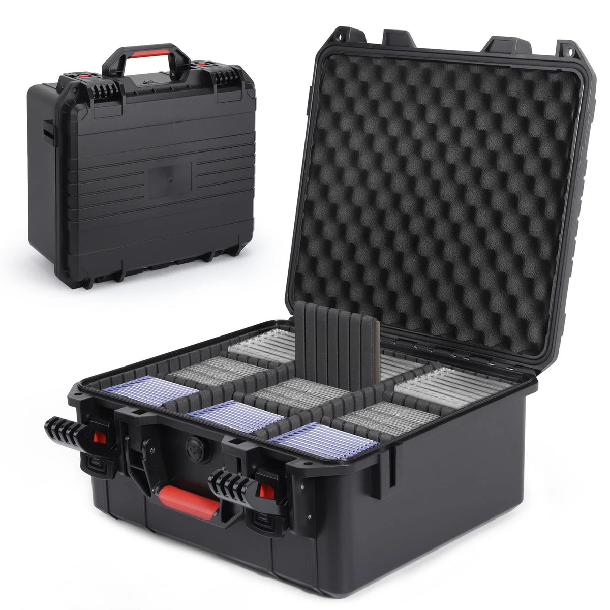 YUANXING Graded Card Storage Box,Trading Box with 6 Black