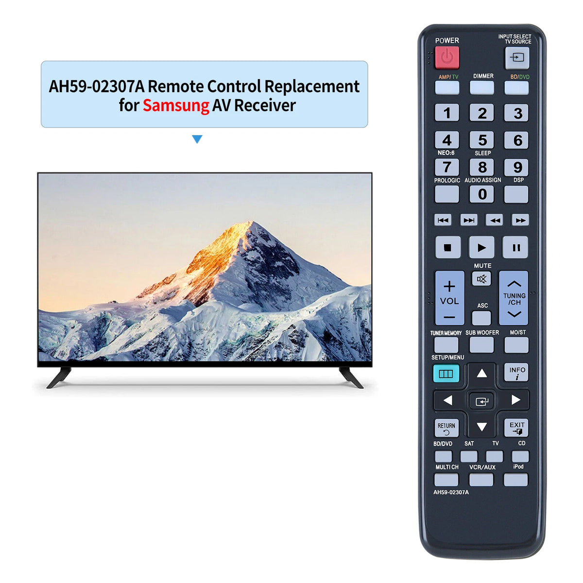 AH59-02307A Remote Control For Samsung AV Receiver HW-C700B HW-C700 HW-C770BS