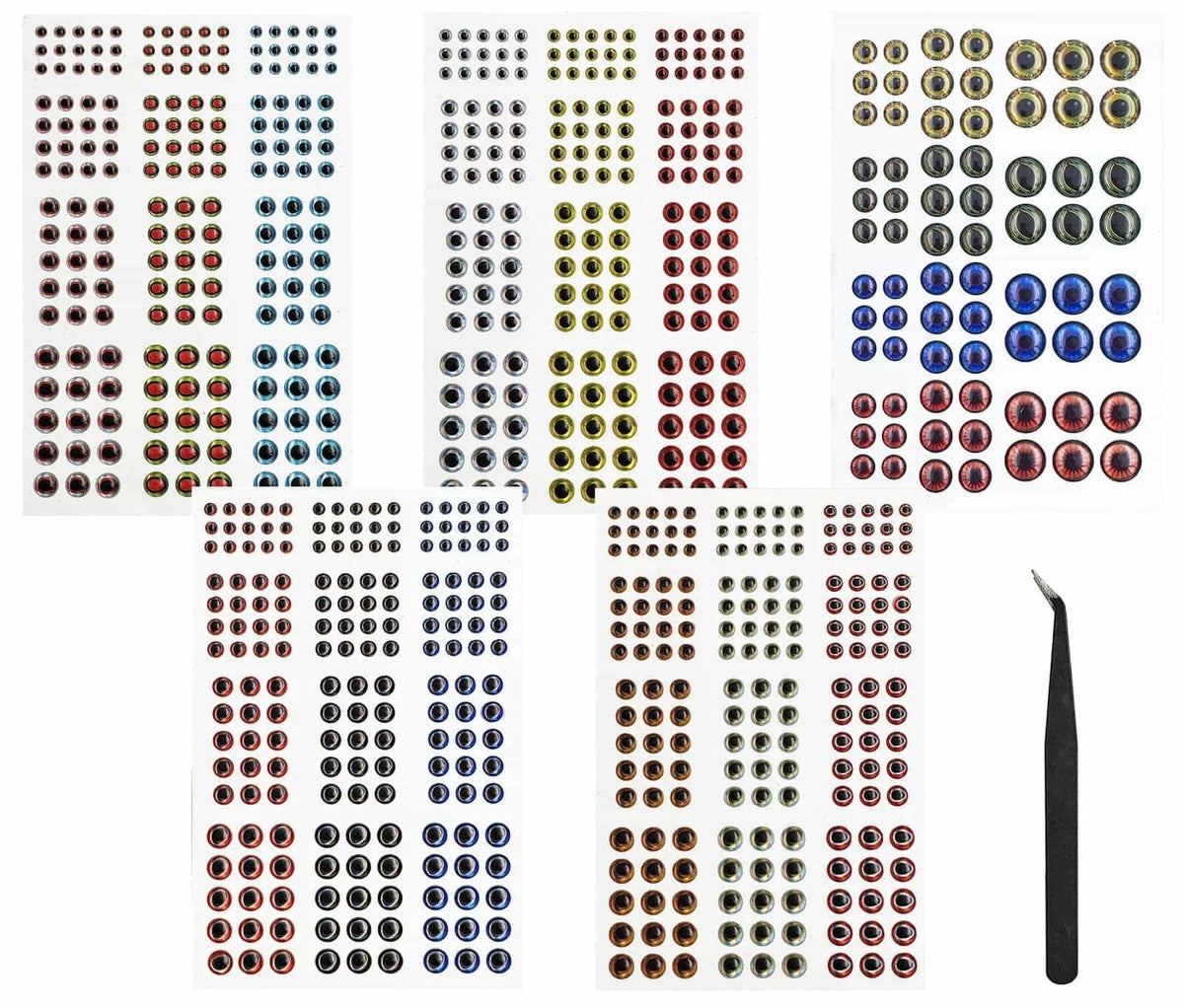 Fish Eyes for Lures Making - Small and Large Fishing Lure Eye 3mm 4mm color