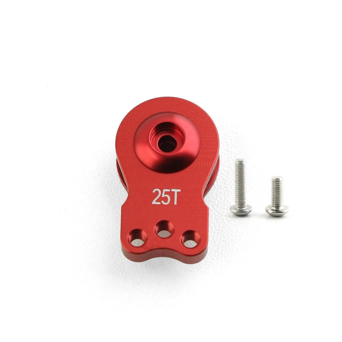Red 25T CNC Aluminum Steering Servo Swing Arm Horn for 1/8 1/10 RC Crawler Car j