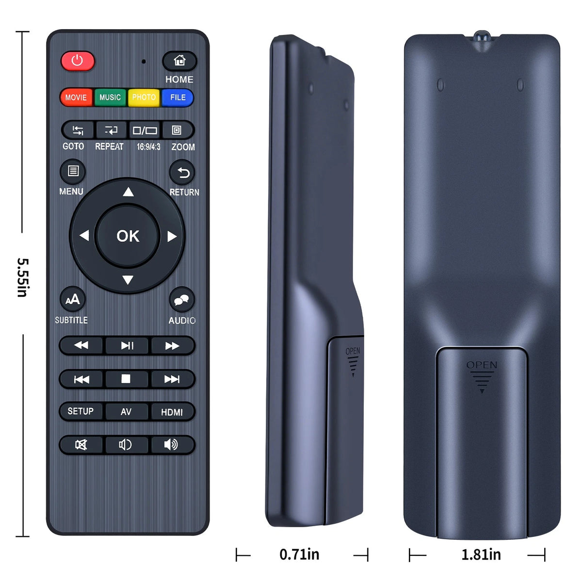 Remote Control For JLZNLC 4K Ultra HD Media Player JL-A5 / Micca 4K Ultra-HD