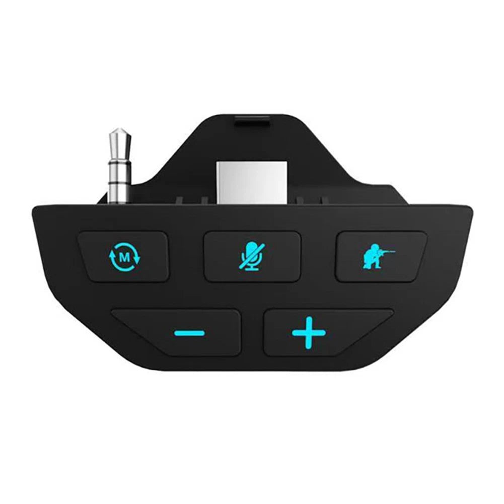 Black ABS Gamepad Stereo Headset Adapter Converter For Xbox One Controller