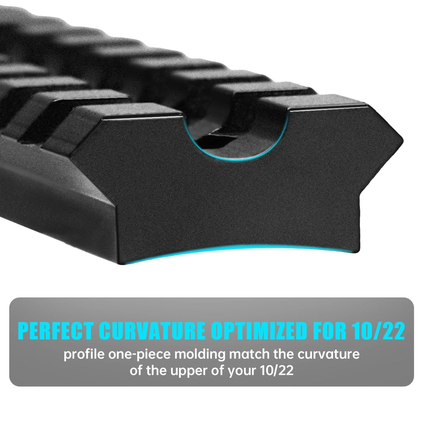 Bontok Picatinny Rail Mount for 10/22 Scope Mounts with 11 Slots Black