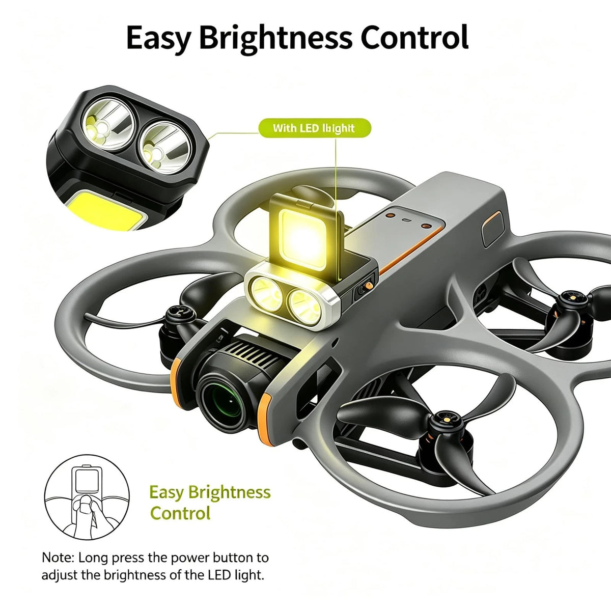 Universal Drone LED Searchlight,Night Flight Safety Strobe Light