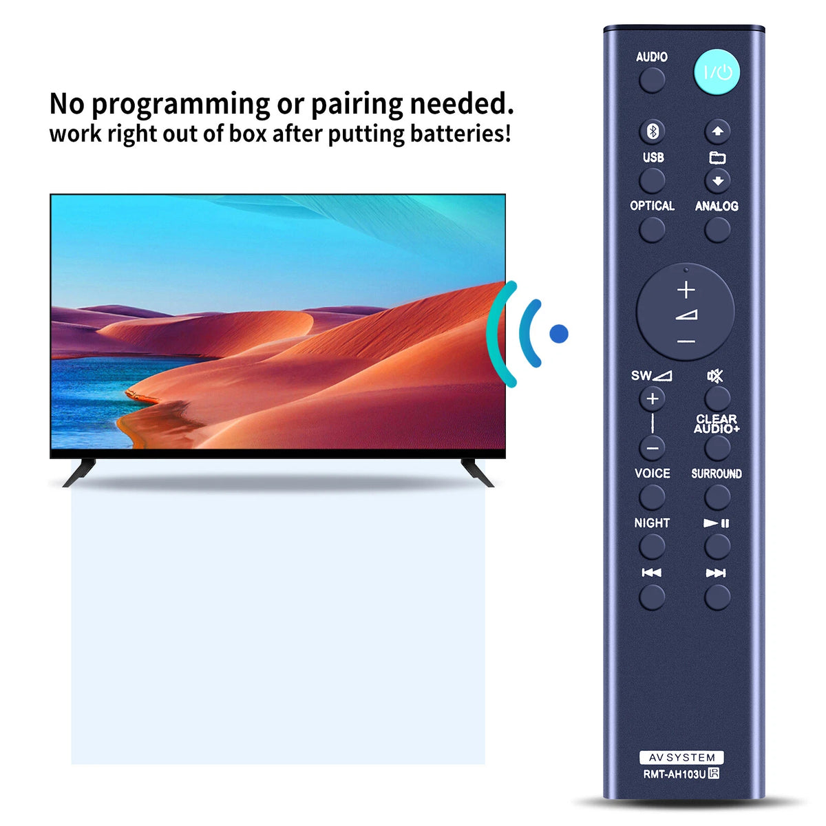 RMT-AH103U For Sony Sound Bar Remote Control HT-CT80 SA-CT80 HTCT80 SACT80