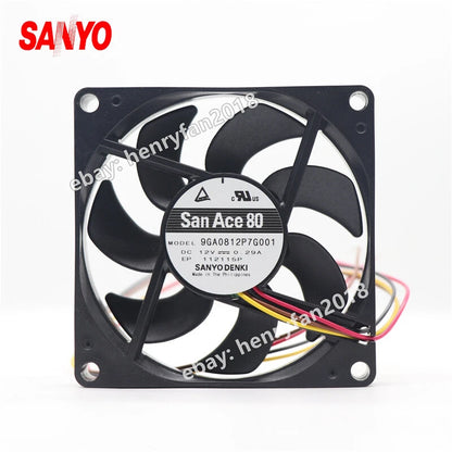 SANYO 9GA0812P7G001 SanAce Axial Fan 12V 0.29A 80*80*15MM 4-wire PWM Cooling Fan