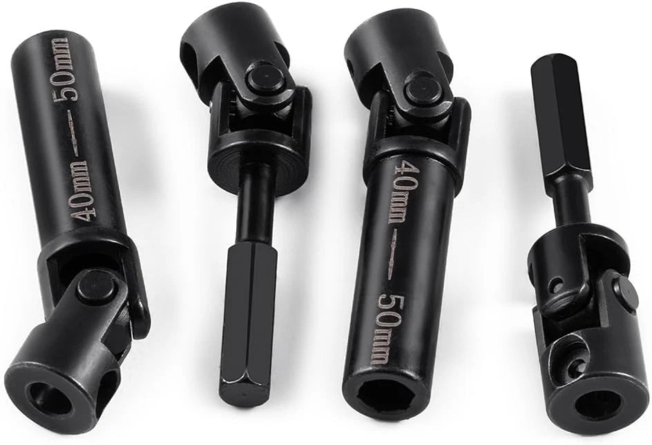 MORLORDY 2Pcs Steel Drive Shafts 40-50MM Center Driveshafts for 1/24 FMS...