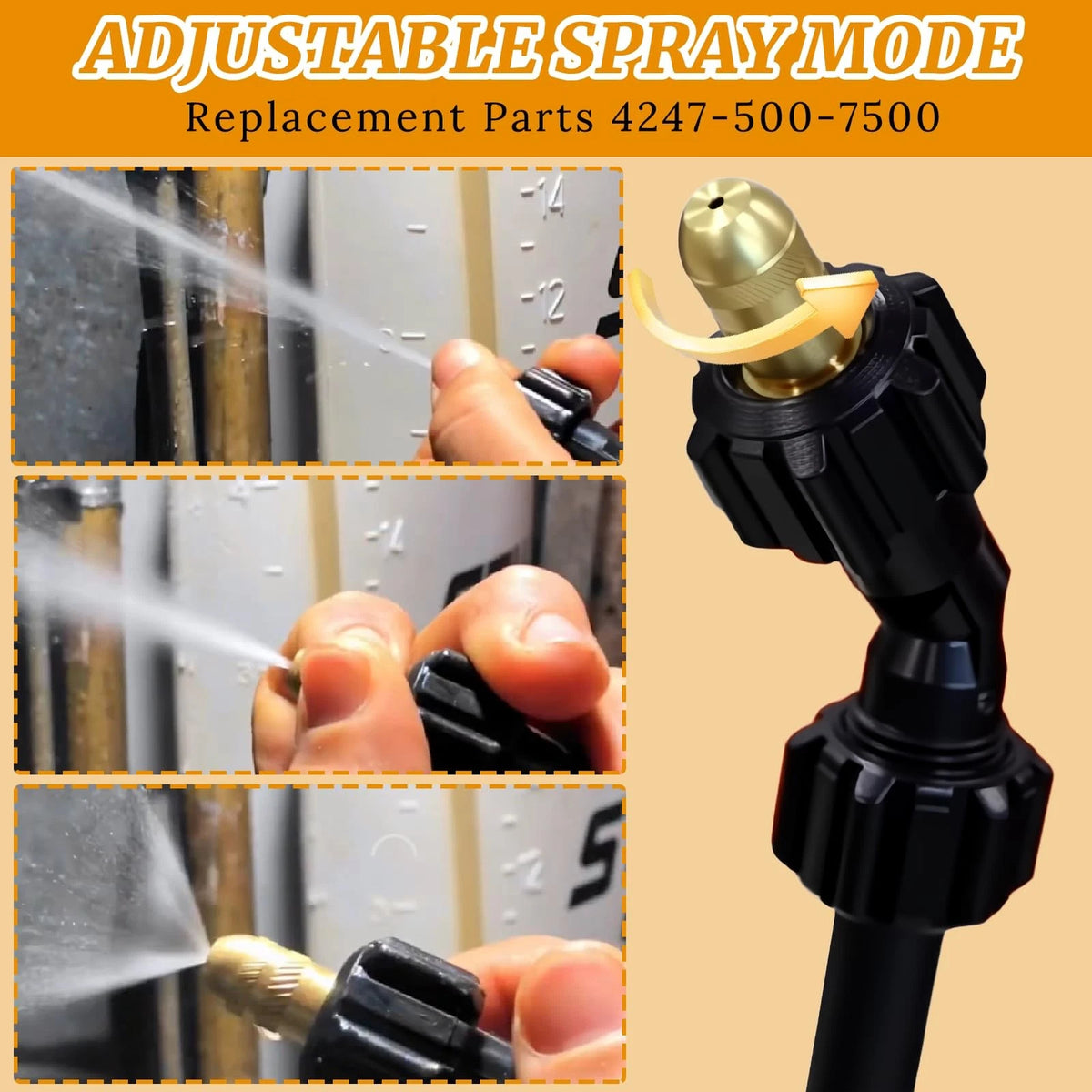 XDDPRO Spray Nozzle Holder 4247-500-7500 Compatible Metal top and black body