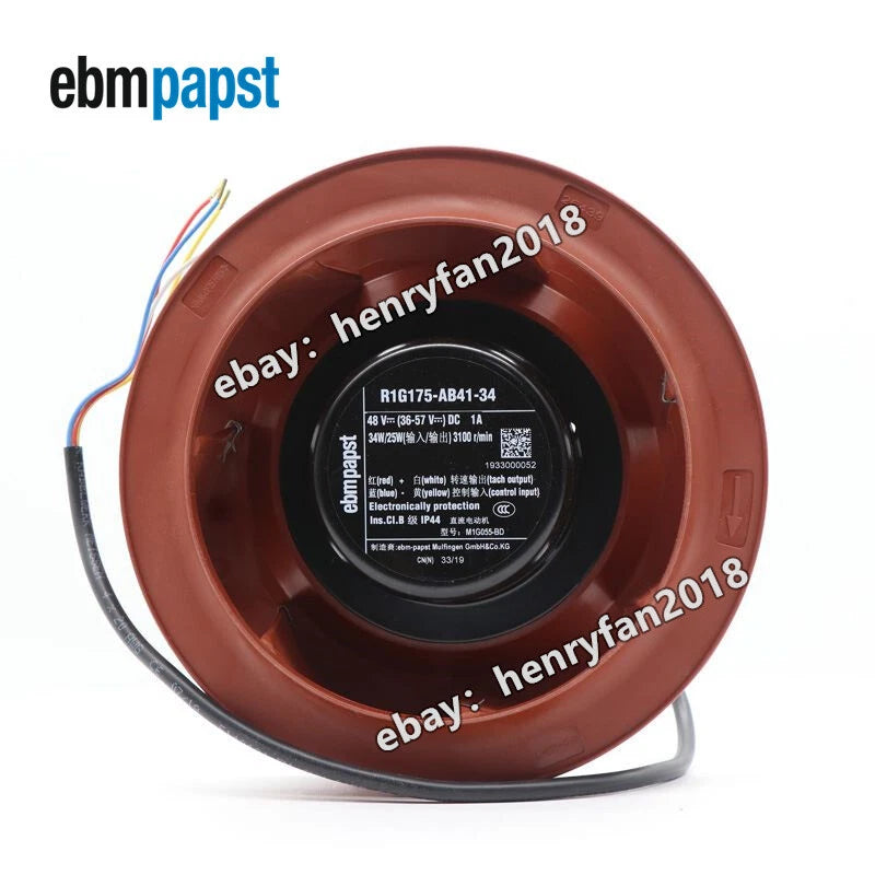 Ebmpapst R1G175-AB41-34  DC 48V 1.0A 34/25W ??175mm Network Cabinet cooling fan