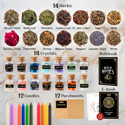 Wyspell Witchcraft Supplies Kit - 54PCS - Kit, Multicolor