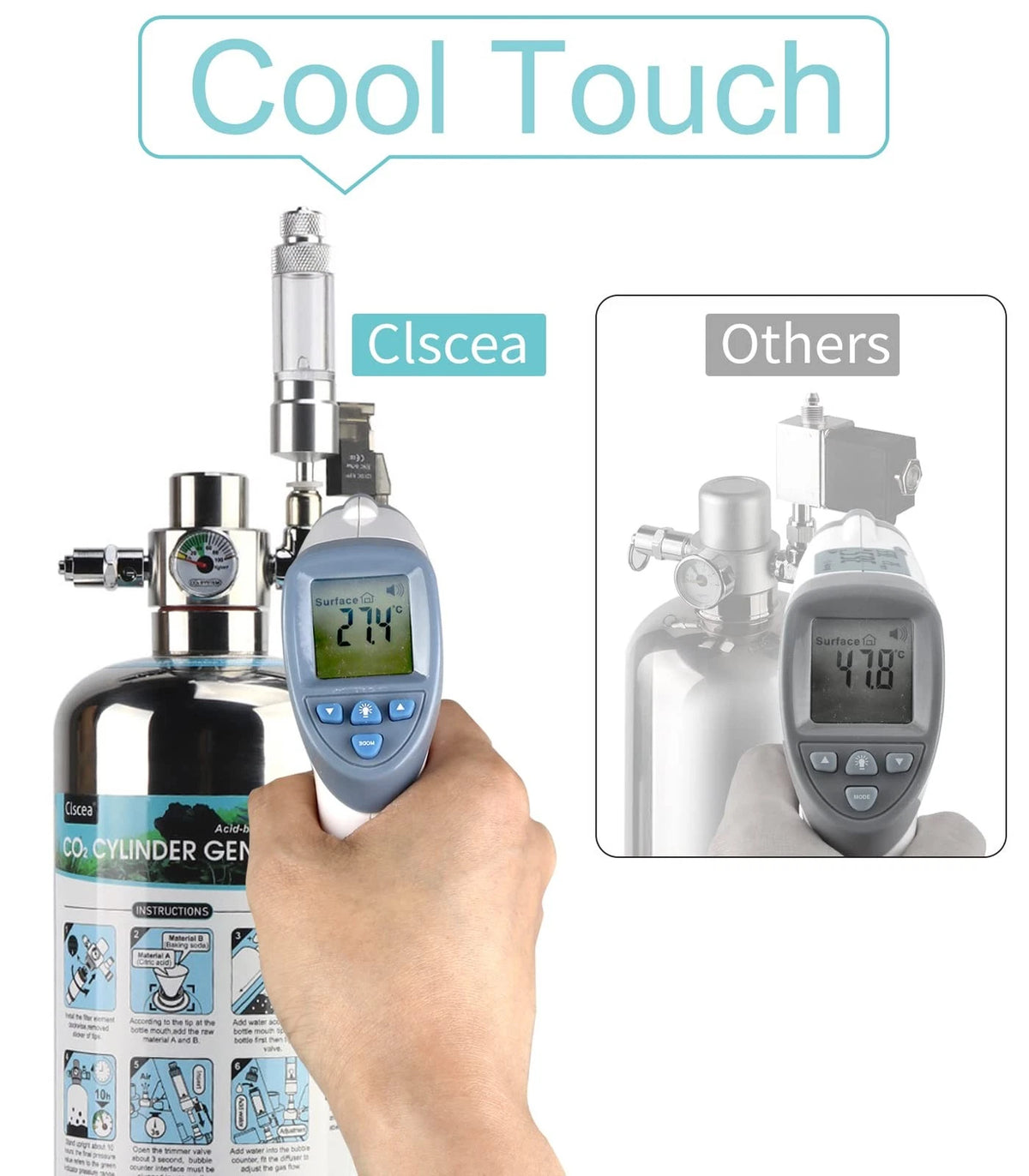 Clscea Aquarium CO2 Generator Kit Double Pressurization Enhanced G700S