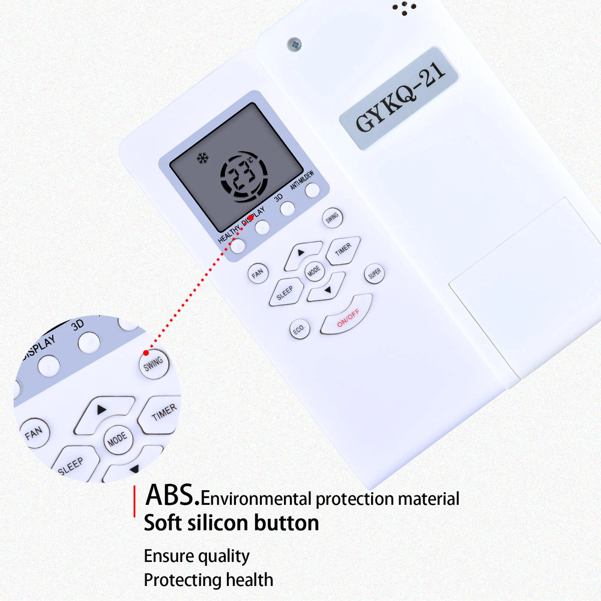 Air Conditioner Remote Controller Replacement Fit For GYKQ-21 KFR-52LW/B2