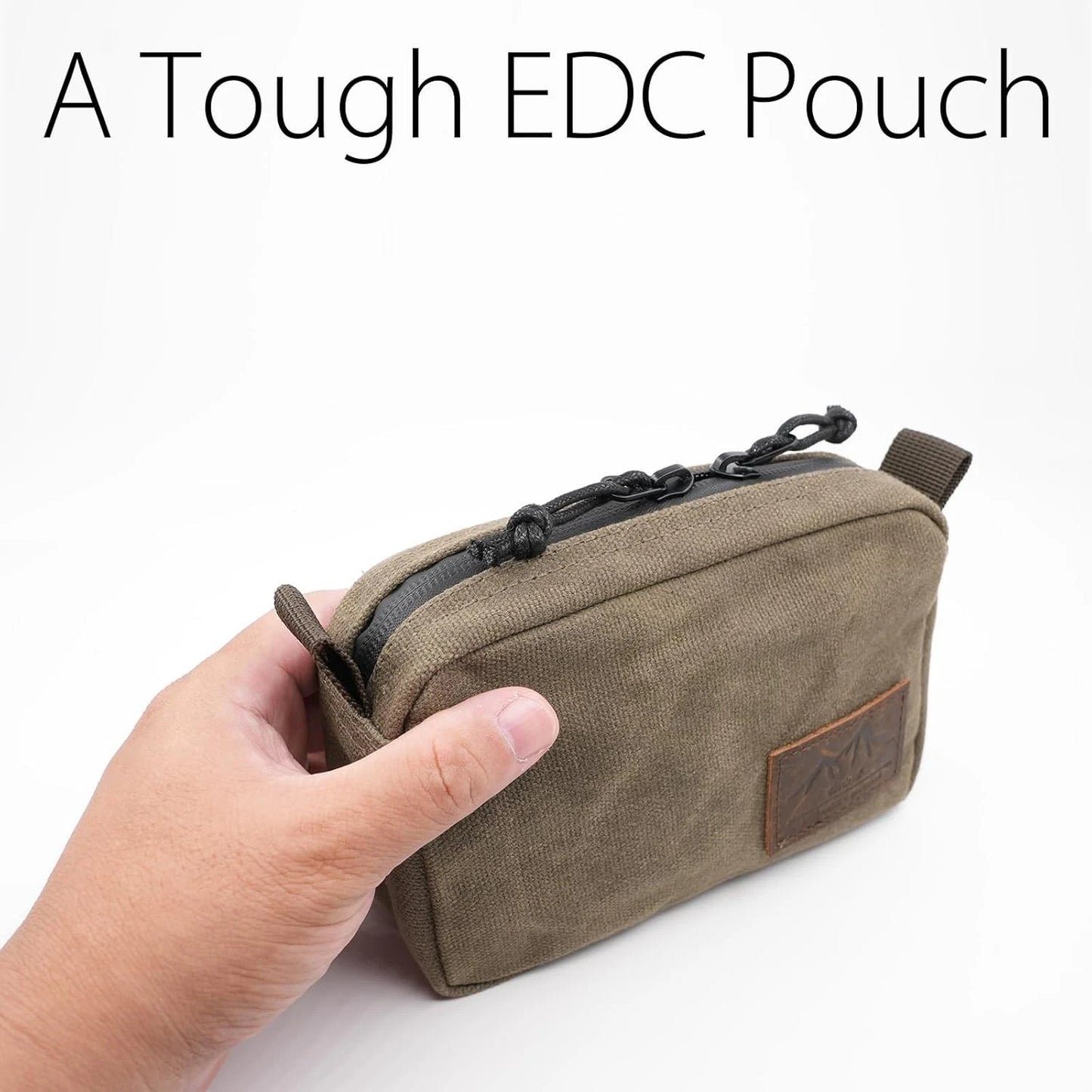 diodrio Belt Pouch for Men Women YKK Zippers EDC Pouch, Bag Waist Olive