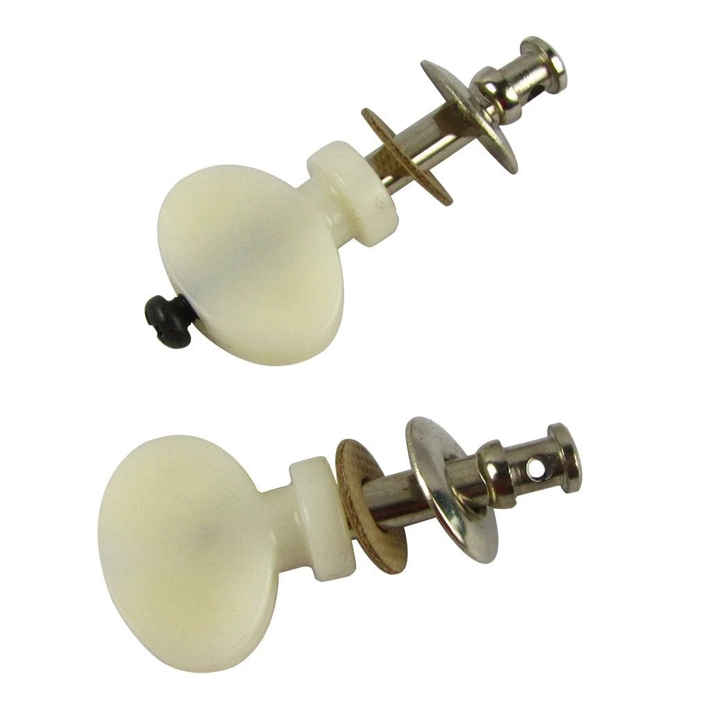 FLEOR White Ukulele Tuning Pegs Pin Machines Tuners Pack of 4