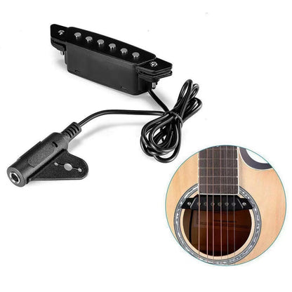 Acoustic Guitar Soundhole Magnetic Pickup Humbucker Passive With Power Jack A