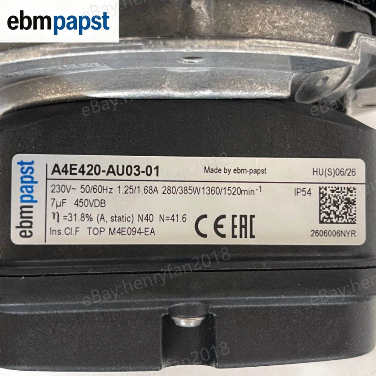 A4E420-AU03-01 for ebmpapst AC Axial Fan for Inverter Electrical Cabinet Cooling