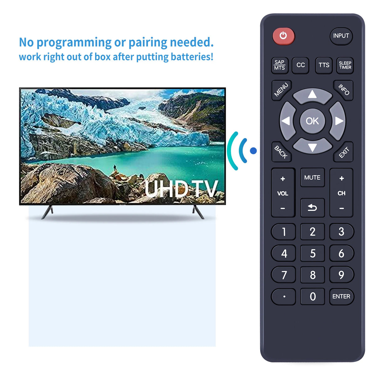 Remote Control For ONN Smart LCD TV ONC17TV001 GZL180106 ONC18TV001