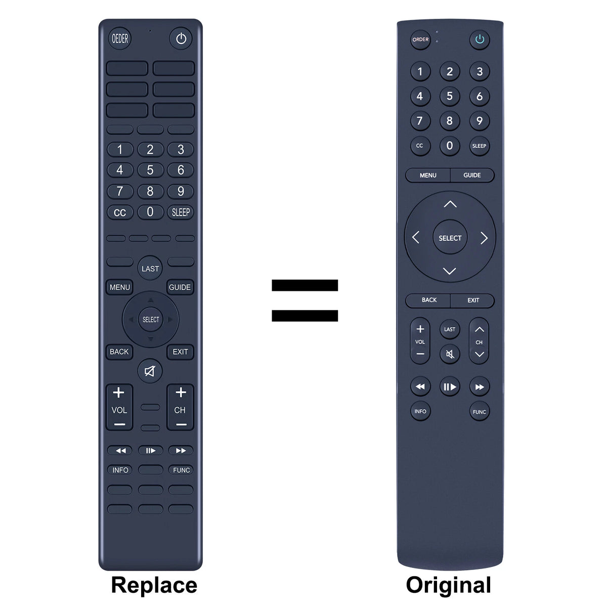 For Ruwido 780A Hotel TV Replacement Remote Control