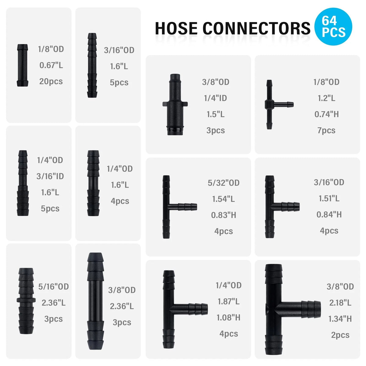 Multipurpose Vacuum Line 59.45 inches x 0.63 x inches, 70PCS
