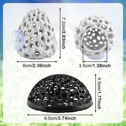 Olnverath Shrimp Dome Hide, Be-TTA Habitat Fish Tank Tunnel, Aquarium White