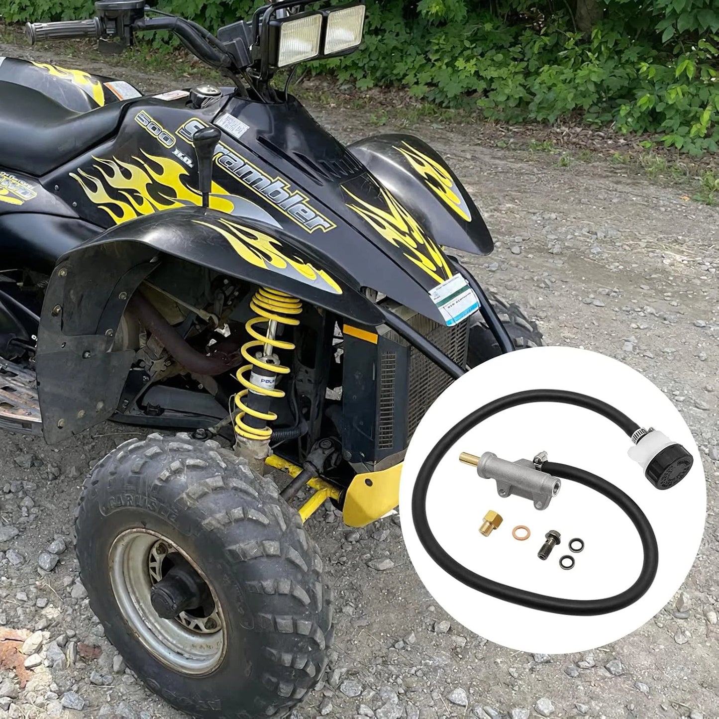 M MATI Rear Brake Master Cylinder for Polaris Sportsman Scrambler Magnum...